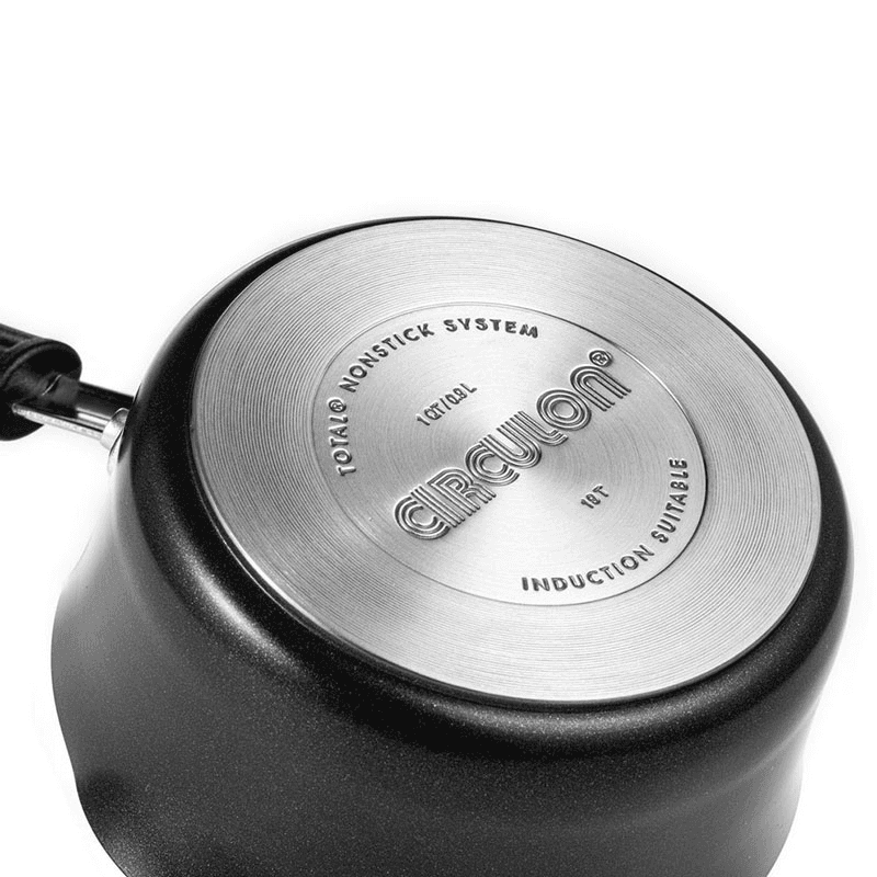 Total Anodised Non-Stick Milkpan, 14cm, Black