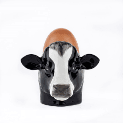 Image showing the Friesian Cow Egg Cup, H8cm, Black & White product.