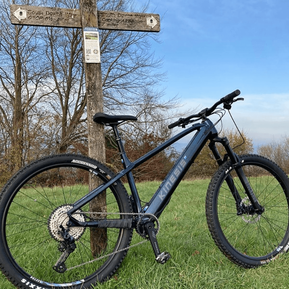 Tour the South Downs with GPS Guided Half Day Electric Mountain Bike Hire for Two