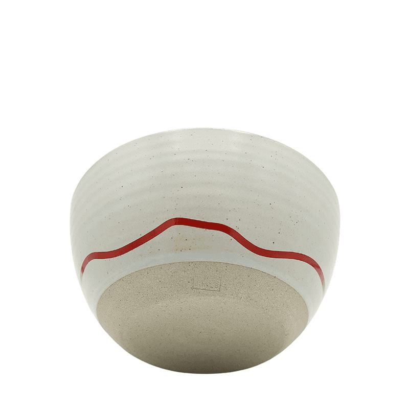 Studio Bowl, D14cm, Pebble & Red