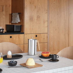 Image showing the Nordic Kitchen Espresso cup with saucer, Black product.