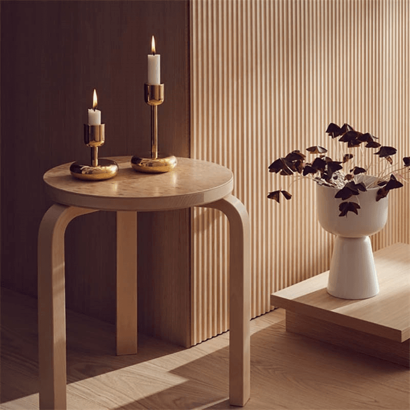 Nappula Set of 2 Candleholders, Brass