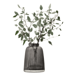Image showing the Pleat Vase, H26cm, Grey product.