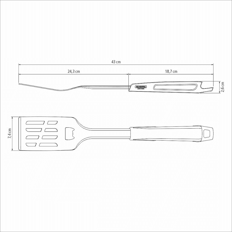 3 Piece BBQ Tool Set, Black