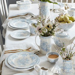Image showing the Asiatic Pheasants Tankard Jug, 568ml, Blue product.