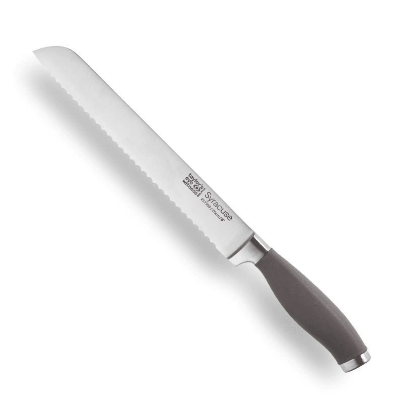 Syracuse Soft Grip Bread Knife, 20cm, Grey