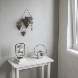 Image showing the Trigg Set of 2 wall vessels, Black/Brass product.