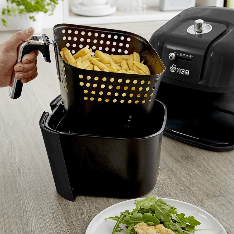 Retro Air Fryer, 6L, Black