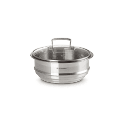 Image showing the Classic 3-ply Multi Steamer with Glass Lid, 20cm, Stainless Steel product.