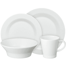 Image showing the James Martin Everyday 16 Piece Boxed Dinnerware Set, White product.