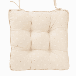 Image showing the Daisy Square Seat Pad, 40 x 40cm, Ecru product.