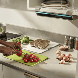 Image showing the Folio Slim 3 Piece Under Shelf Chopping Boards, Grey product.