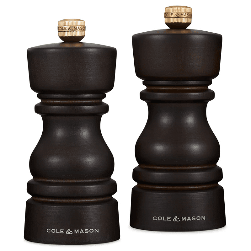 London Salt & Pepper Mills, 130mm, Chocolate Wood