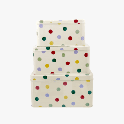 Image showing the Polka Dot Square Cake Tins, Set of 3 product.