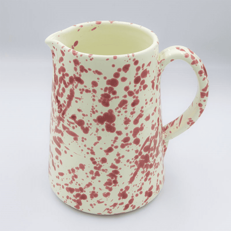 Splatter Jug, H14cm, Cranberry
