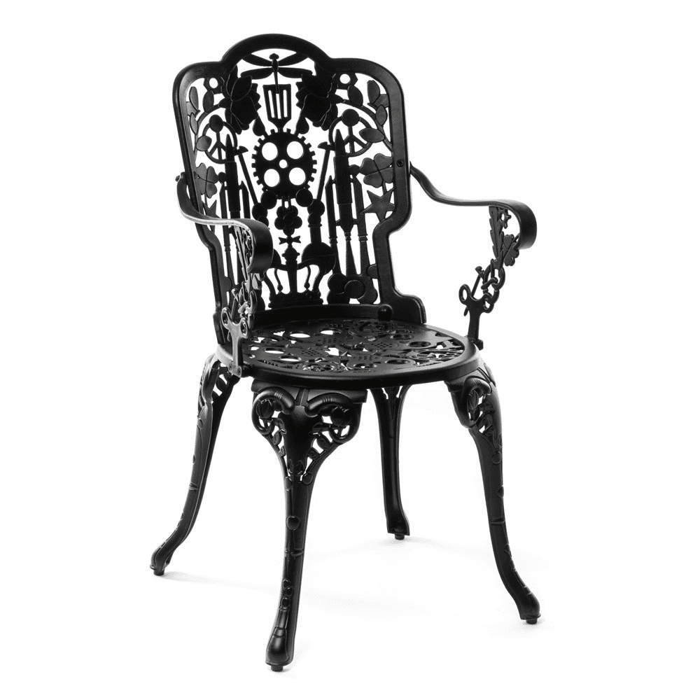 Industry Armchair, H94 x L52 x D55cm, Black