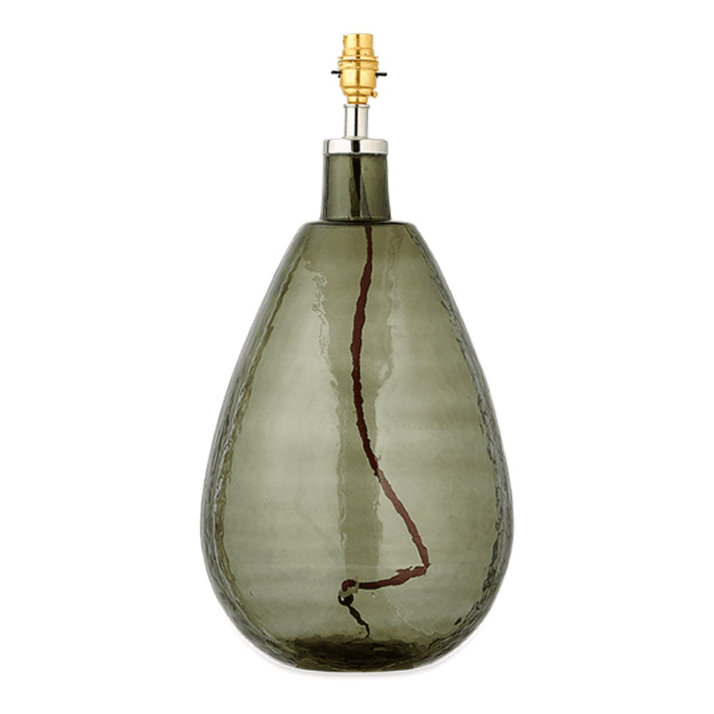 Baba Glass Lamp, H50cm, Green Smoke