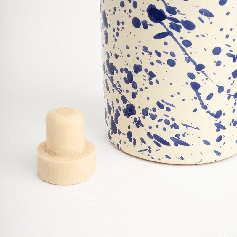 Splatter Ceramic Bottle, 750ml, Blueberry