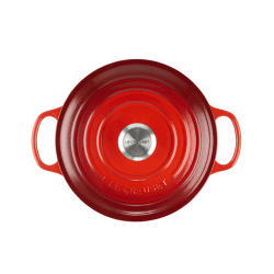 Image showing the Signature Cast Iron Round casserole, 26cm - 5.3 litre, Cerise product.