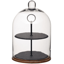 Image showing the 2-tier serving stand/cake dome, 22 x 31.5cm product.