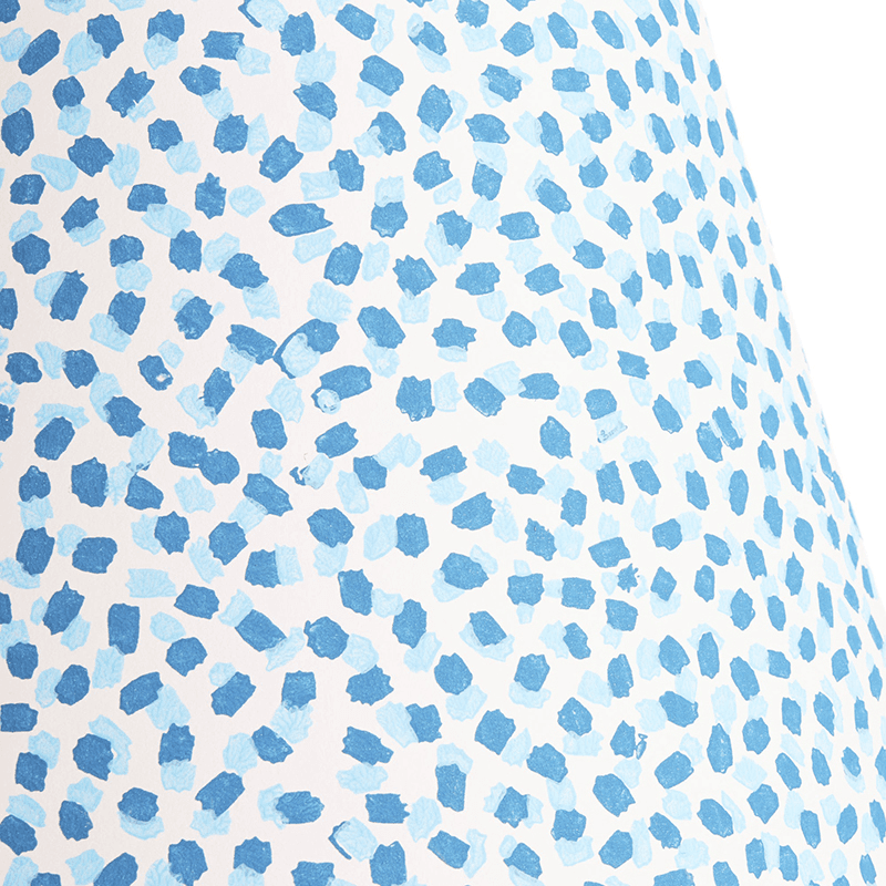 Empire Straight Shade Polka Dot Paper By GP & J Baker, 30cm, Blue/Indigo