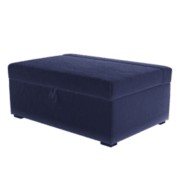 Image showing the Henry, Bed in a Box, Prussian Blue Cotton Matt Velvet, Blue product.