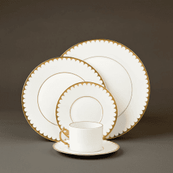 Image showing the Aegean Filet Side Plate, D17cm, Gold product.