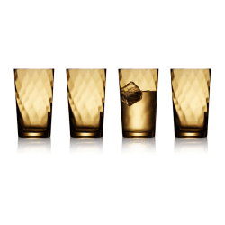 Image showing the Vienna Set of 4 Highball Glasses, 450ml, Amber product.