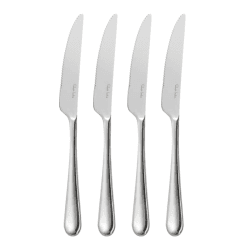 Image showing the Kingham Bright Set of 4 serrated steak knives, stainless steel product.