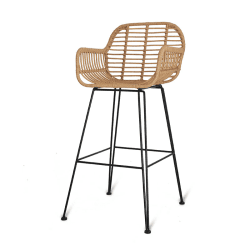 Image showing the Hampstead Bar Stool with Arms, Natural product.