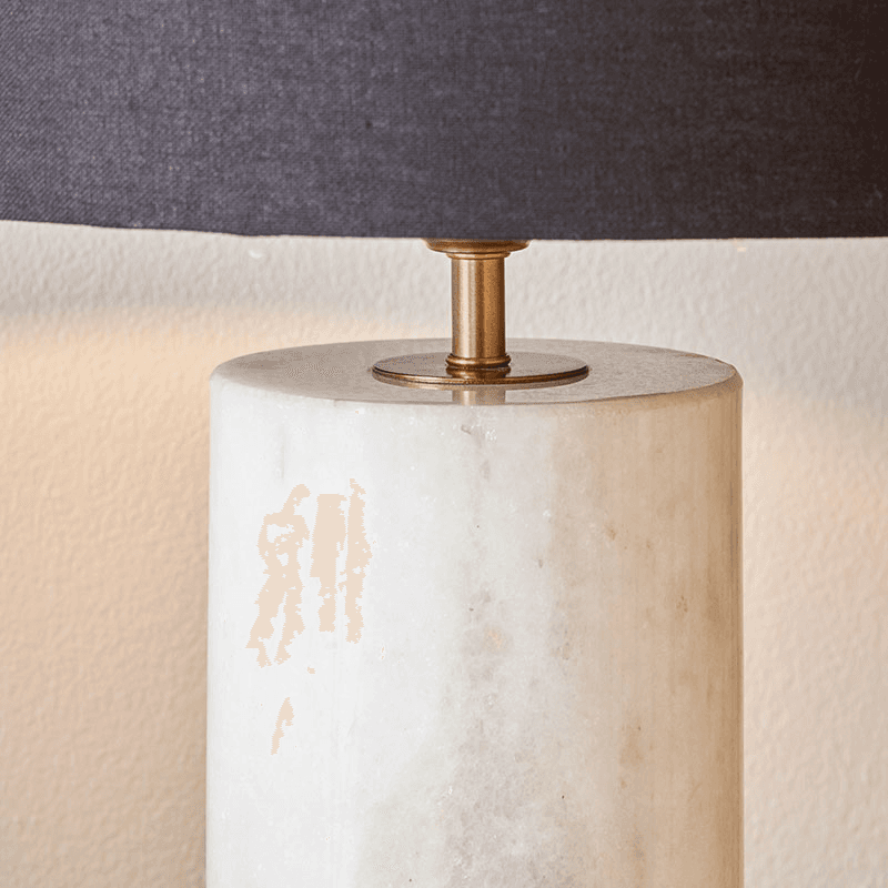 Kiorini Table Lamp Base, H35cm, White Marble