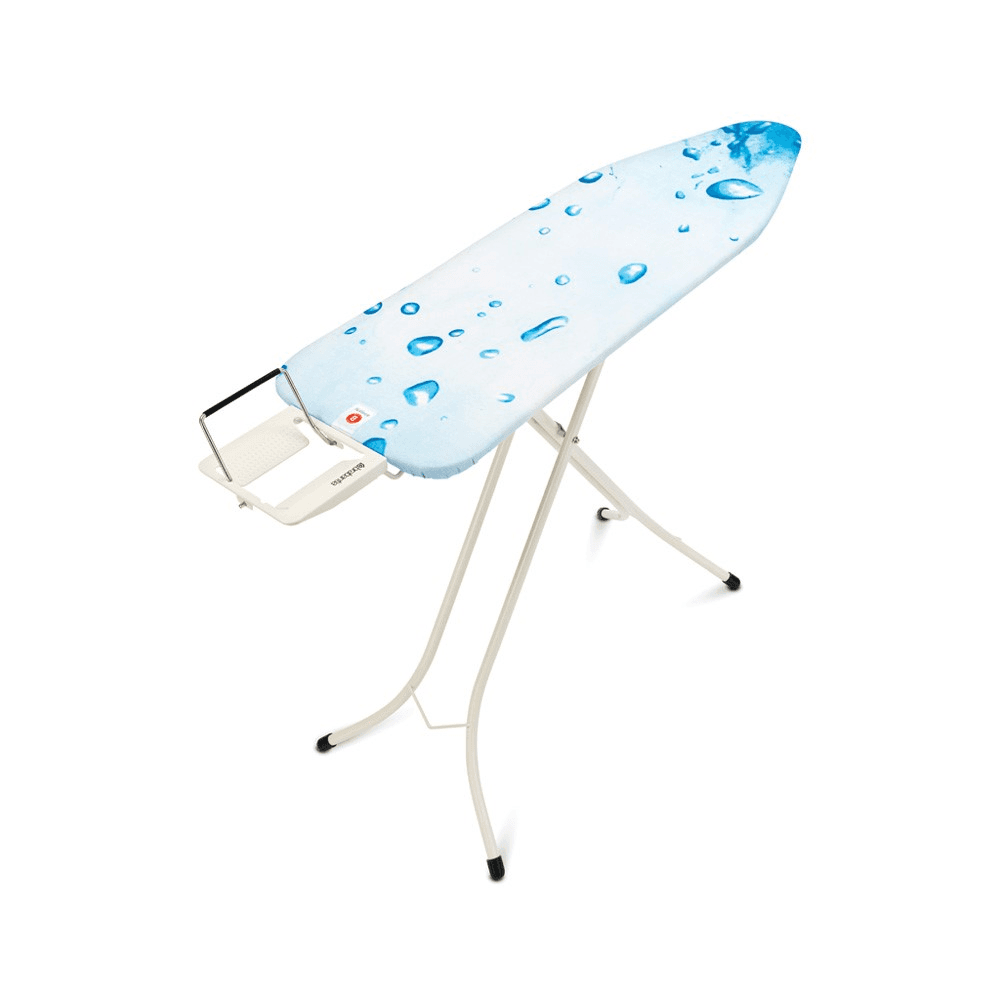 Ironing board with steam iron rest, 124 x 38cm, Ivory Frame With Ice Water Print Cover