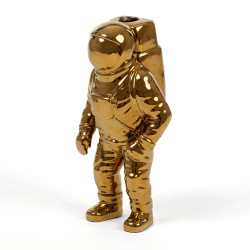 Image showing the Diesel Living Starman vase, H28 x W11 x D15cm, Gold product.