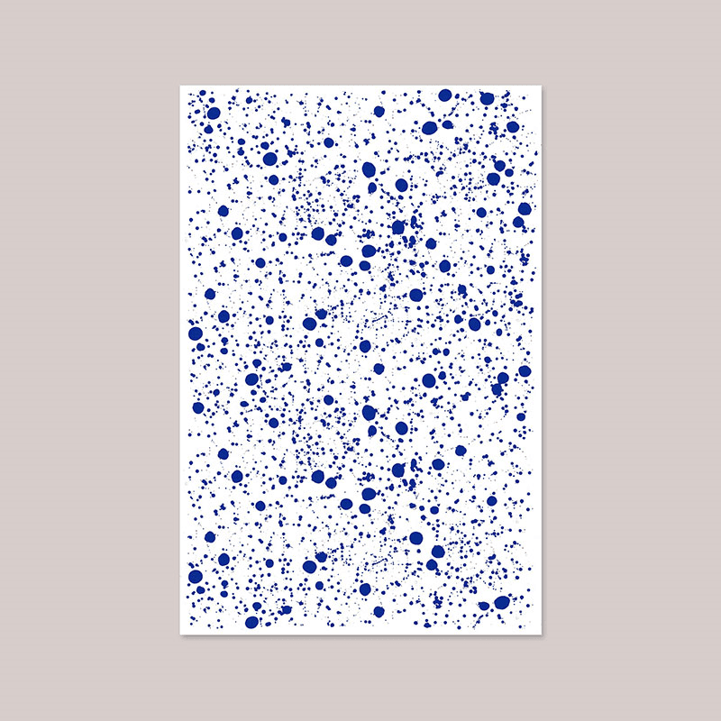 Splatter Tablecloth, W165 x L270cm, Electric Blue