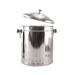 Image showing the Deluxe compost pail, 28 x 17cm - 4.4 litre, Silver product.