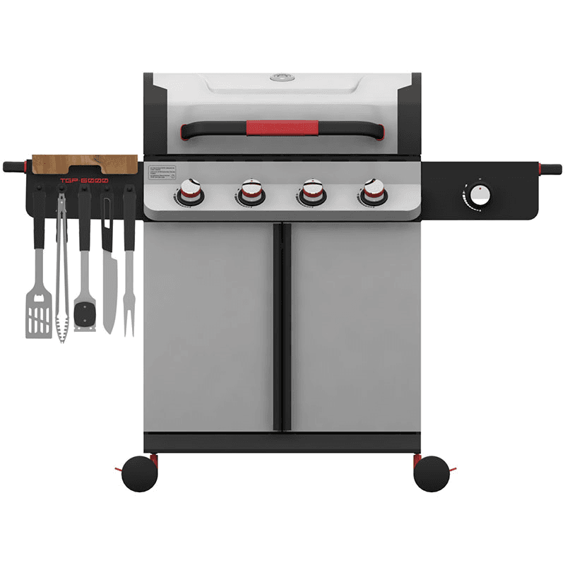 Premium 5 Burner Gas BBQ with Accessories, Black