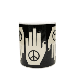 Image showing the Frances Collet Hand of Peace Mug, 275ml, Multicolour product.