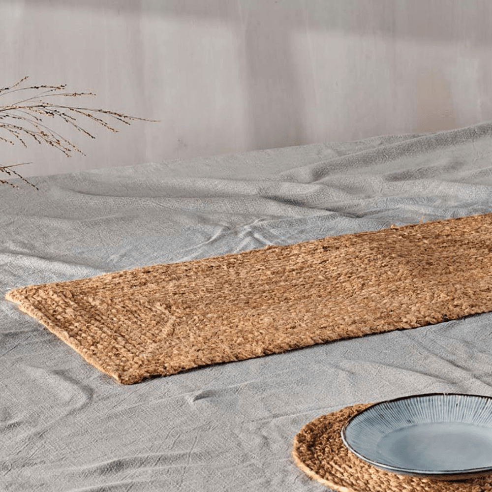 Braided Hemp Table Runner, Natural