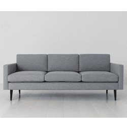 Image showing the Model 01 3 Seater Linen Sofa, Seaglass product.
