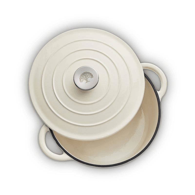 Cast Iron Round Casserole, 24cm, Cream
