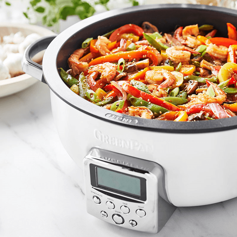 Non-Stick Multicooker, 5.6L, Cream
