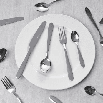 Image showing the Arch 24 Piece Cutlery Set, Stainless Steel product.