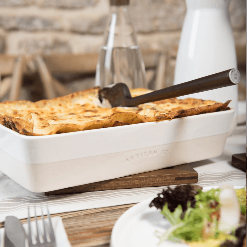 Rectangular roaster, L33 x W24 x H7.5cm, Stoneware
