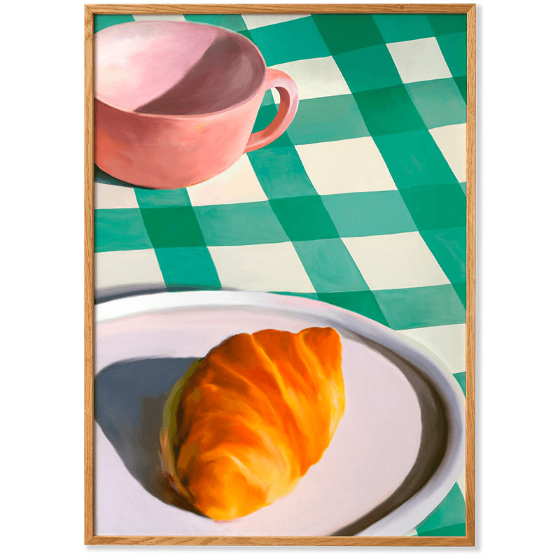 French Sunday Framed Print, 50 x 70cm, Green