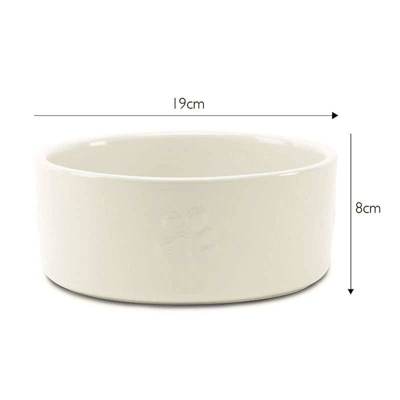 Icon Dog Bowl, D19cm, Cream