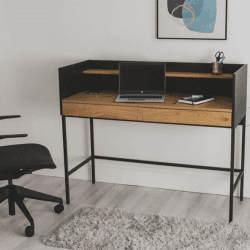 Image showing the Otto Smart Desk, Oak/Black product.