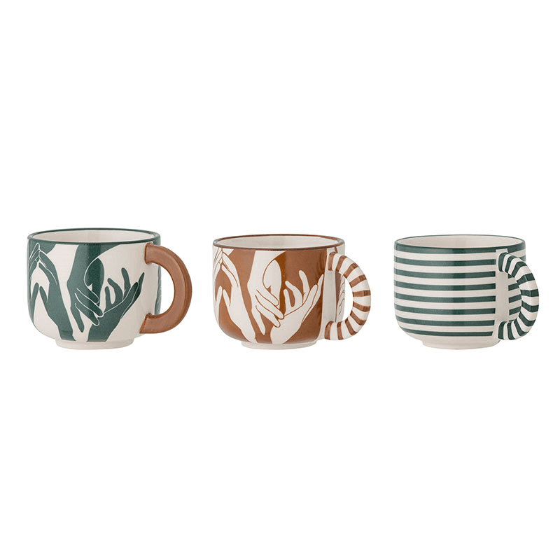 Carim Set of 3 Mugs, D8cm, Multi