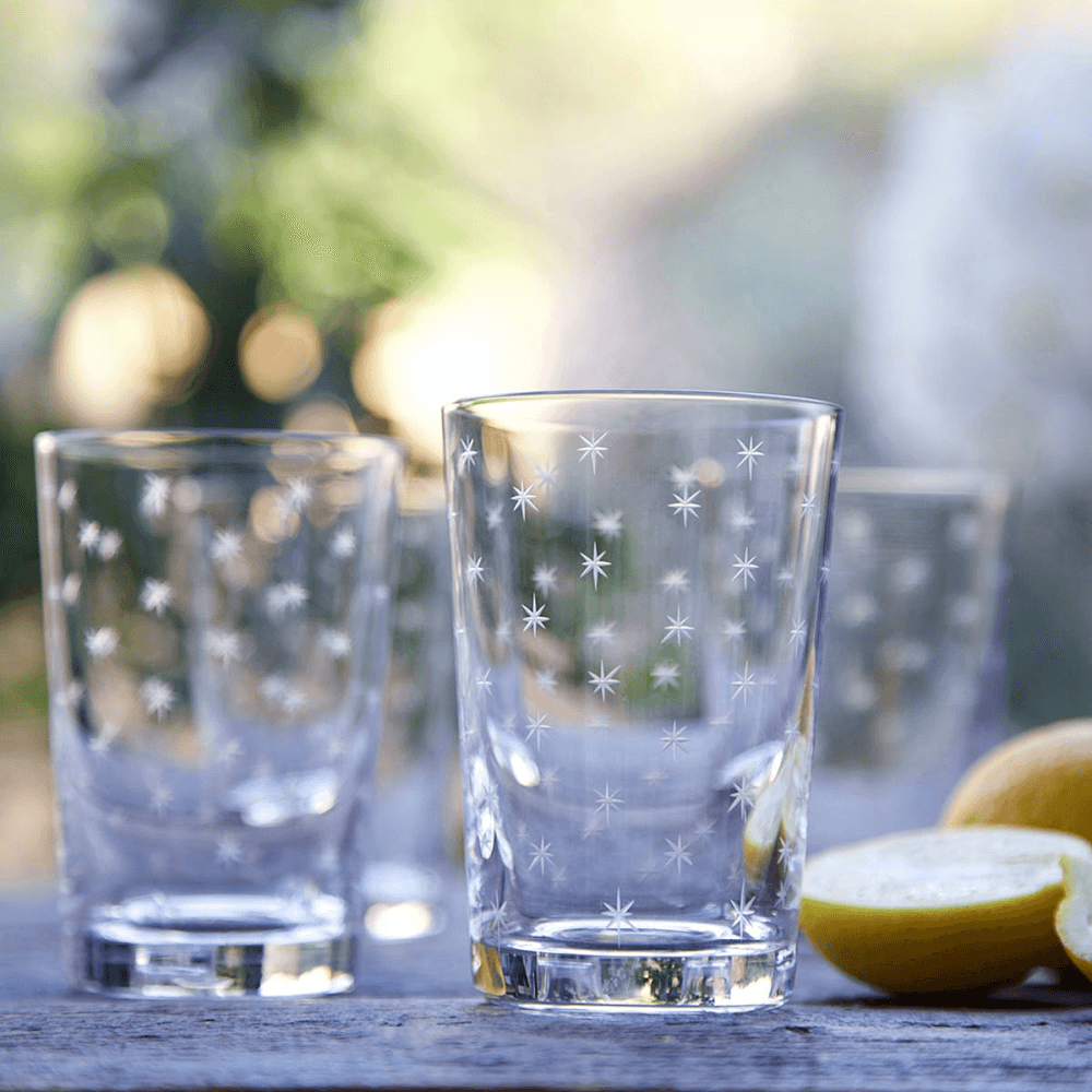 Stars Set of 6 tumblers, 210ml, Crystal