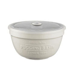 Image showing the Innovative Kitchen Pudding basin with lid, 16cm, cream product.