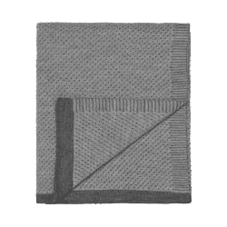 Image showing the Raindrops Plaid Throw, H180cm x W130cm, Grey product.